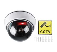 PATIKIL Fake Security Camera, Dummy Dome Cameras with Flashing Red LED Light & Screws for Indoor & Outdoor Home Business, White