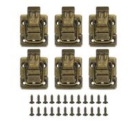 PATIKIL Fastener Toggle Latches Catch Chest, 6Pcs Metal Suitcase Boxes Buckles Retro Trunk Box Hasp Lock with Screw for Wooden Packing Case Toolbox Cabinet, Bronze