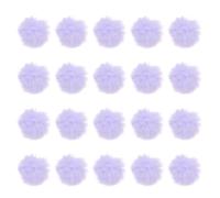 PATIKIL Faux Fur Pom Poms for Hats, 20 Pcs Fluffy Soft Fur Poms Balls with Elastic Loop for Keychain Knitting Hats DIY Scarves Gloves Bag Christmas, Light Purple