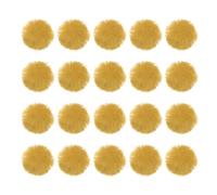 PATIKIL Faux Fur Pom Poms for Hats, 20 Pcs Fluffy Soft Fur Poms Balls with Elastic Loop for Keychain Knitting Hats DIY Scarves Gloves Bag Christmas, Light Yellow