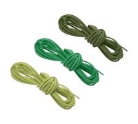PATIKIL Faux Suede Leather Cord, 3 Rolls 3mm x 5 Yards Flat Synthetic Leather Strips for Necklace Bracelet Jewelry Beading DIY Crafts, Dark Green/Green/Light Green