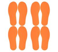 PATIKIL Feet Markers for Classroom, 4 Pairs Plastic Floor Foot Shaped Non Slip Spots Carpet Markers for Education Preschool Children Teacher Supplies, Orange