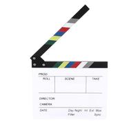 PATIKIL Film Clapboard, 11x12" Acrylic Movie Blackboard Props Theater Decor Scene Accessories Content Creator Essentials Theme Party Decorations, L-Colorful
