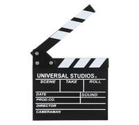 PATIKIL Film Clapboard, 8x8" Wooden Movie Blackboard Props Theater Decor Scene Accessories Content Creator Essentials Theme Party Decorations, U-Black