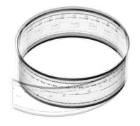 PATIKIL Film Flexible Ruler 120cm 0.1mm Scale with R Angle and Width Lines Clear PET Plastic Soft Folding Straight Ruler for Factory, Transparent, 1 Pcs
