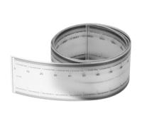 PATIKIL Film Flexible Ruler 200cm 0.1mm Scale with R Angle and Width Lines Clear PET Plastic Folding Straight Ruler for Factory, Transparent, 1 Pcs