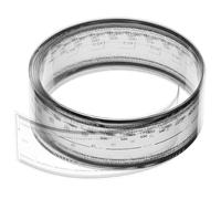 PATIKIL Film Flexible Ruler 200cm 0.1mm Scale with R Angle and Width Lines Clear PET Plastic Soft Folding Straight Ruler for Factory, Transparent, 1 Pcs