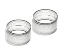 PATIKIL Film Flexible Ruler 40cm 0.1mm Scale with R Angle and Width Lines Clear PET Plastic Folding Straight Ruler for Factory, Transparent, 2 Pcs