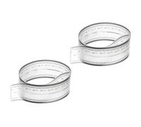 PATIKIL Film Flexible Ruler 50cm 0.1mm Scale with R Angle and Width Lines Clear PET Plastic Folding Straight Ruler for Factory, Transparent, 2 Pcs