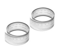 PATIKIL Film Flexible Ruler 60cm 0.1mm Scale with R Angle and Width Lines Clear PET Plastic Folding Straight Ruler for Factory, Transparent, 2 Pcs