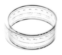 PATIKIL Film Flexible Ruler 60cm 0.1mm Scale with R Angle and Width Lines Clear PET Plastic Soft Folding Straight Ruler for Factory, Transparent, 1 Pcs