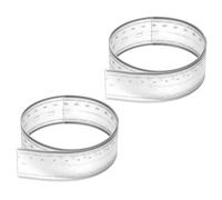 PATIKIL Film Flexible Ruler 70cm 0.1mm Scale with R Angle and Width Lines Clear PET Plastic Folding Straight Ruler for Factory, Transparent, 2 Pcs