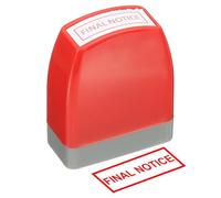 PATIKIL Final Notice Notice Stamp Self Inking, Red Ink Office Pre Inked Message Stamp for Business, Red