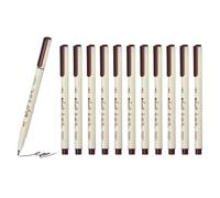 PATIKIL Fineliner Colored Pens, 12 Pcs Brown Felt Brush Tip Fineliner Marker Waterproof Ink Watercolor Coloring Book Art Supplies Set for Artist Journaling Scrapbooking