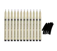 PATIKIL Fineliner Pens, 1mm Fine Points Drawing Pen Waterproof Inking Markers Liner Artist Watercolor Supplies Drawing Kit for Adult Sketching Journaling, Pack of 12