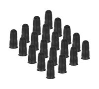 PATIKIL Finger Covers Cots, Black Silicone Finger Tips Protectors Gloves Anti-Slip Fingertip Caps Reusable for Sewing Gardening Dry Skin Cracking, M, 20 Pcs
