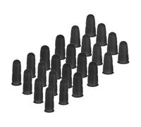 PATIKIL Finger Covers Cots, Black Silicone Finger Tips Protectors Gloves Anti-Slip Fingertip Caps Reusable for Sewing Gardening Dry Skin Cracking, S/M/L, 24 Pcs