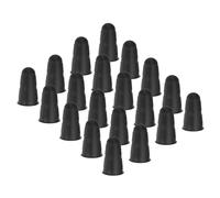 PATIKIL Finger Covers Cots, Black Silicone Finger Tips Protectors Gloves Anti-Slip Fingertip Caps Reusable for Sewing Gardening Dry Skin Cracking, S, 20 Pcs