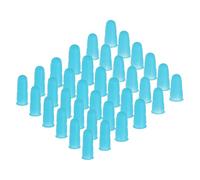 PATIKIL Finger Covers Cots, Blue Silicone Finger Tips Protectors Gloves Anti-Slip Fingertip Caps Reusable for Sewing Gardening Dry Skin Cracking, S/M/L, 36 Pcs