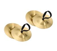PATIKIL Finger Cymbals, 2 Pair Belly Dancing Finger with Zills Brass Hand Cymbals Small Musical Instrument for Dancer Party