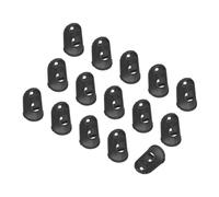 PATIKIL Finger Tip Covers Cots, Black Silicone Finger Protectors Gloves Breathable Reusable Fingertip Caps with Air Holes for Dry Skin Cracking, L, 15 Pcs