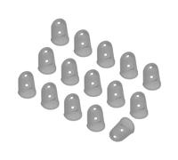 PATIKIL Finger Tip Covers Cots, Grey Silicone Finger Protectors Gloves Breathable Reusable Fingertip Caps with Air Holes for Dry Skin Cracking, S, 15 Pcs