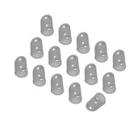 PATIKIL Finger Tip Covers Cots, Grey Silicone Finger Protectors Gloves Breathable Reusable Fingertip Caps with Air Holes for Dry Skin Cracking, L, 15 Pcs