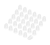 PATIKIL Finger Tip Covers Cots, Light White Silicone Finger Protectors Gloves Breathable Reusable Fingertip Caps with Air Holes for Dry Skin Cracking, M, 30 Pcs