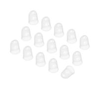 PATIKIL Finger Tip Covers Cots, Light White Silicone Finger Protectors Gloves Breathable Reusable Fingertip Caps with Air Holes for Dry Skin Cracking, XL, 15 Pcs