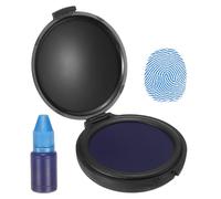 PATIKIL Fingerprint Ink Pads, Thumbprint Ink Pad with 5ml Water-Based Ink Quick-Drying & Portable for Notary Stamp Office Supplies Identification ID Security Enforcement, Blue