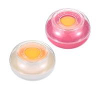 PATIKIL Fingertip Moistener, 2 Pcs 3 Inch Plastic Reusable Non-Slip Finger Moistener Finger Damper for Bank Papers Bills Documents Counting, Pink/White