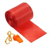 PATIKIL Finish Line Satin Ribbon 26ft x 2in, Polyester Fabric Tape with Whistle for Outdoor Athletics Sprint Running Race Sport