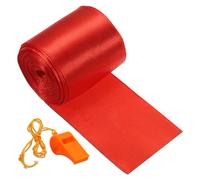 PATIKIL Finish Line Satin Ribbon 33ft x 2in, Polyester Fabric Tape with Whistle for Outdoor Athletics Sprint Running Race Sport