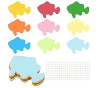 PATIKIL Fish Cutouts, 216 Pack Paper Fishes, Colorful Fish Cutout for Classroom Decoration DIY Craft Project, Assorted Color
