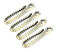 PATIKIL Fish Hook Keychain, 4 Pcs Alloy U Shape Key Belt Clip Solid Key Chain Pocket Clip for Wallet Pants Purse Leathercraft Accessories for Men Women, Retro Blue Plated