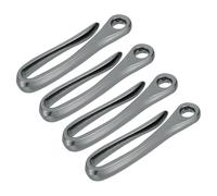 PATIKIL Fish Hook Keychain, 4 Pcs Alloy U Shape Key Belt Clip Solid Key Chain Pocket Clip for Wallet Pants Purse Leathercraft Accessories for Men Women, Matte Black Plated