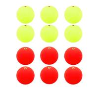 PATIKIL Fishing Bobber 24mm/0.9 Inch Dia, 12 Pack Slip Foam Floats Buoy Rig Stoppers for Crappie Trout Bass Fishing, Red,Yellow