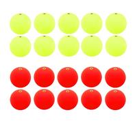 PATIKIL Fishing Bobber 24mm/0.9 Inch Dia, 20 Pack Slip Foam Floats Buoy Rig Stoppers for Crappie Trout Bass Fishing, Red,Yellow