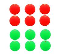 PATIKIL Fishing Bobber 27mm/1.1 Inch Dia, 12 Pack Slip Foam Floats Buoy Rig Stoppers for Crappie Trout Bass Fishing, Red,Green