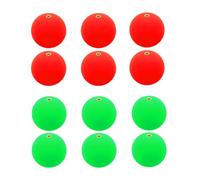 PATIKIL Fishing Bobber 33mm/1.3 Inch Dia, 12 Pack Slip Foam Floats Buoy Rig Stoppers for Crappie Trout Bass Fishing, Red,Green