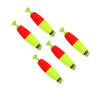 PATIKIL Fishing Bobbers Floats, 5Pcs 55x13mm EVA Spring Foam Floats Weighted Bobbers Buoy for Crappie Bass Trout, Red Yellow