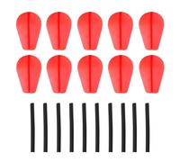 PATIKIL Fishing Float Foam, 10 Pack EVA Water Drop Strike Indicator Bobber Teardrop Floating for Crappie Trout Bass Fly Fishing, Red