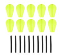 PATIKIL Fishing Float Foam, 10 Pack EVA Water Drop Strike Indicator Bobber Teardrop Floating for Crappie Trout Bass Fly Fishing, Yellow