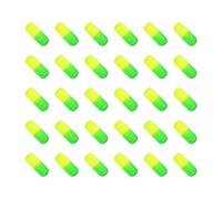 PATIKIL Fishing Foam Floats 0.6 Inch, 30Pcs Snell Floats Fly Fishing Strike Indicator for Pompano Floats Walleye Rig Lure, Green Yellow