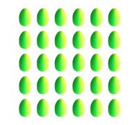 PATIKIL Fishing Foam Floats 0.7 Inch, 30Pcs Oval Snell Floats Fly Fishing Strike Indicator for Pompano Rig Trout Catfish Walleye, Yellow Green