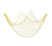PATIKIL Fishing Net Decor, 80" x 40" Mediterranean Style Photographing Decoration Natural Fish Net Party Accessory for Home Bedroom, Yellow