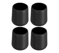 PATIKIL Fishing Rod Butt Cushion, 4 Pcs Silicone Fish Rods Seat Cushions Protector Cap End, Small, Black