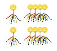 PATIKIL Fishing Rubber Bobber Beads Stoppers, 300 Pieces 6 in 1 Float Sinker Stops Oval Shape XL Size for Fishing Line, Multicolor