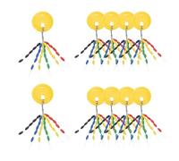 PATIKIL Fishing Rubber Bobber Beads Stoppers, 300 Pieces 6 in 1 Float Sinker Stops Oval Shape XS Size for Fishing Line, Multicolor