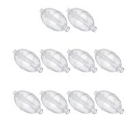 PATIKIL Fishing Slip Cast Spin Floats 1.5 In, 10 Pack ABS Oval Bend Fishing Bobber Tackle for Freshwater Saltwater, Clear